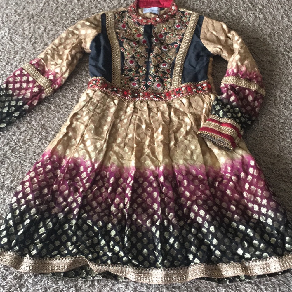 Xs tunic, long sleeves lined, Indian style Xs 36